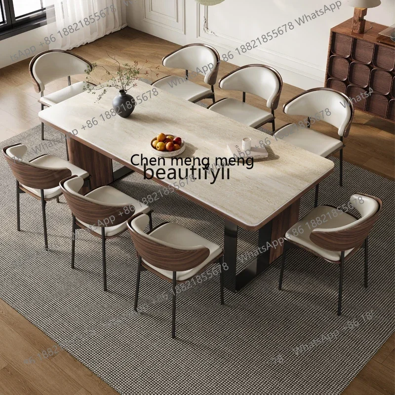 Travertine rock slab dining ta - Live Rock recension och pris