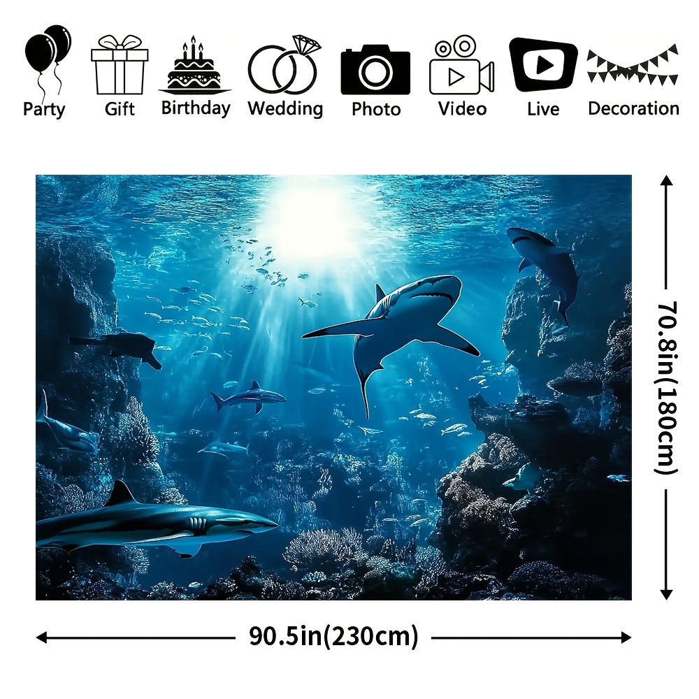 Majestic Deep Sea Shark Wall T - Ocean Aquarium recension och pris