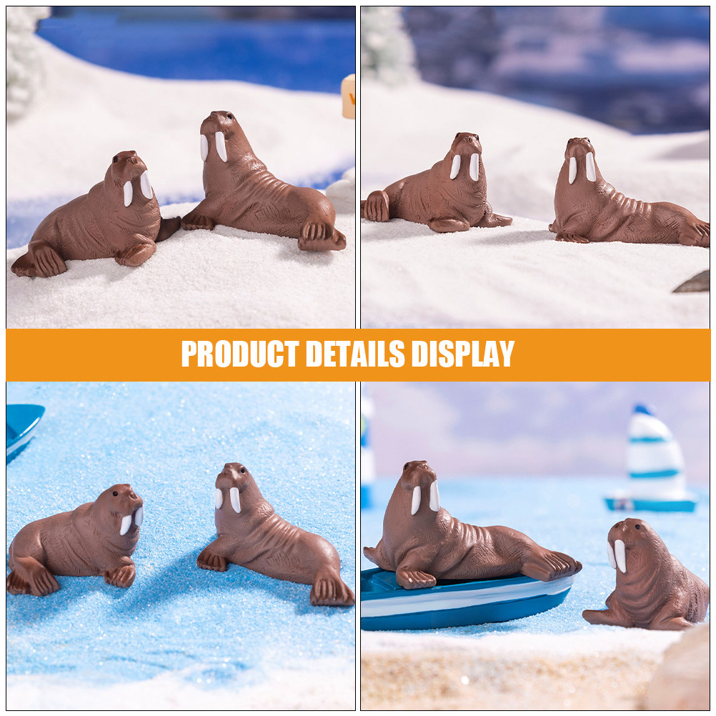 2Pcs Resin Walrus Miniature De - Marine Aquarium recension och pris