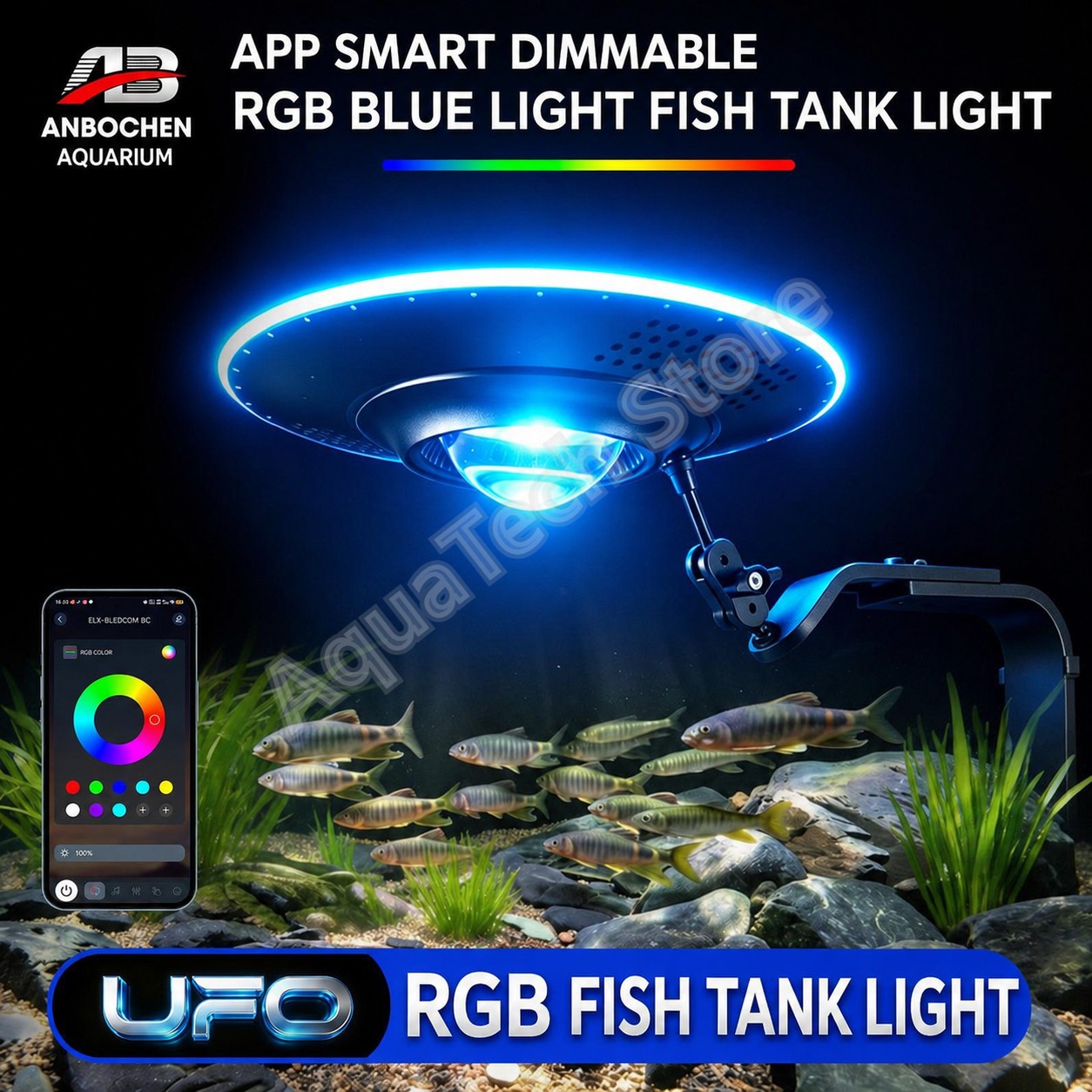ANBOCHEN UFO RGB LED Aquarium  - Reef Lighting recension och pris